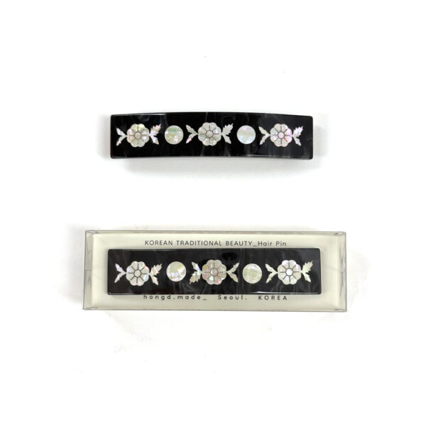 [hong] Barrette florale en nacre [Collection MU:DS]
