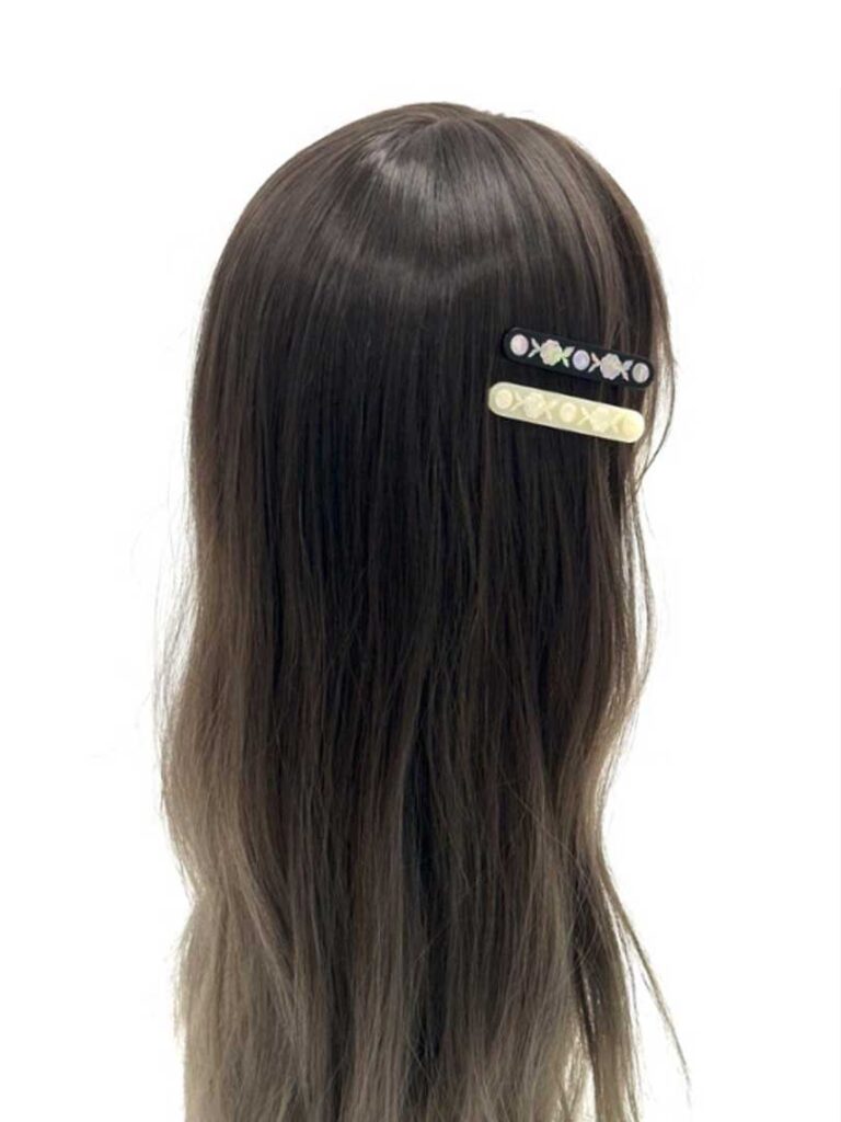 Barrette florale en nacre – Petit format