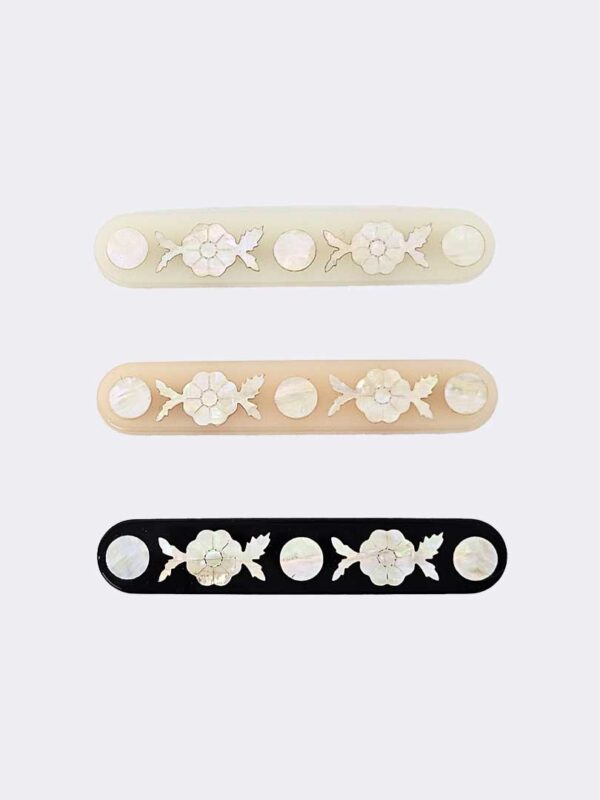 [hong] Barrette florale en nacre – Petit