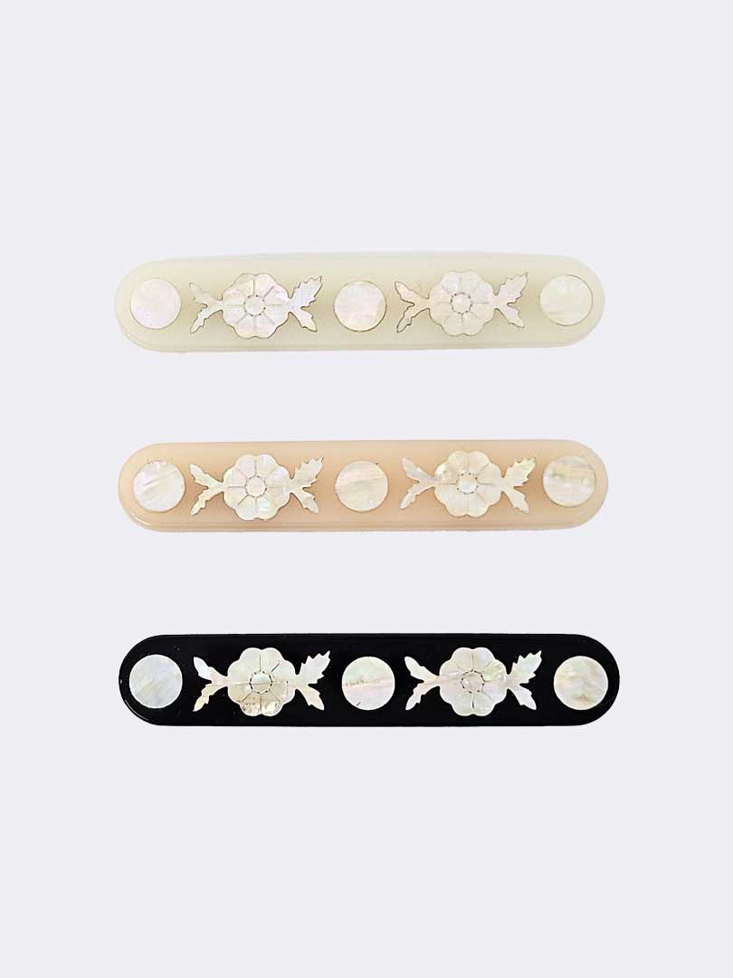 [hong] Barrette florale en nacre – Petit – Image 6