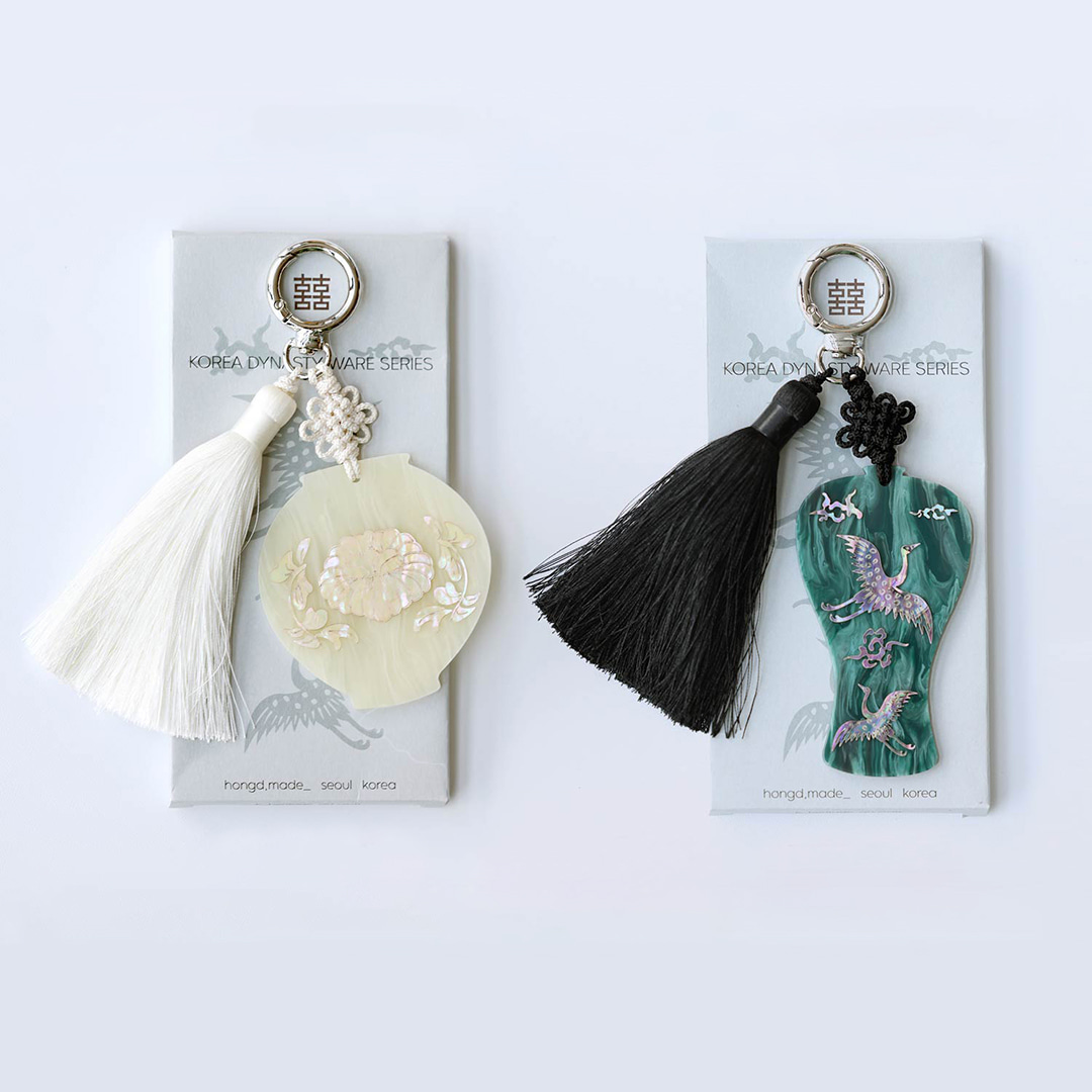 [hong] Porte-clés en nacre coréenne [Collection MU:DS] – Image 1
