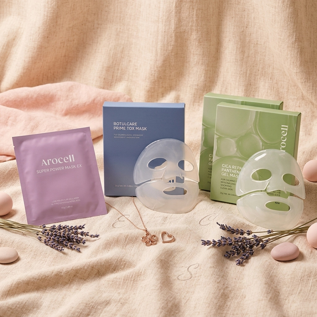Coffret AROCELL Mère et Fille : 4 boîtes contenant 16 masques hydrogel