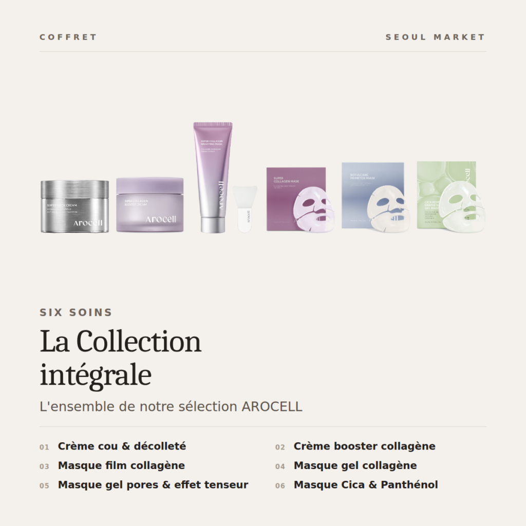 Coffret AROCELL Collection intégrale avec les six soins Seoul Market