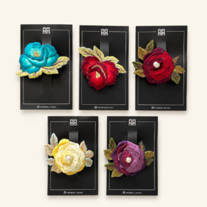 Barrette fleur brodée – Fleur ou bouquet — HUMHUM – Image 3