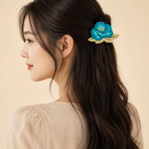 Barrette fleur brodée – Fleur ou bouquet — HUMHUM – Image 1