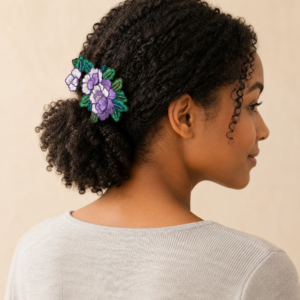 Barrette fleur brodée – Fleur ou bouquet — HUMHUM – Image 8