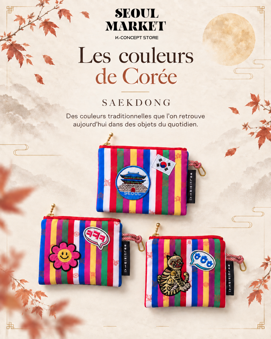 Pochettes saekdong colorées Handplus