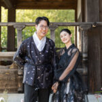 Jangmin et Yoonah en hanbok lors de leur mariage en Corée